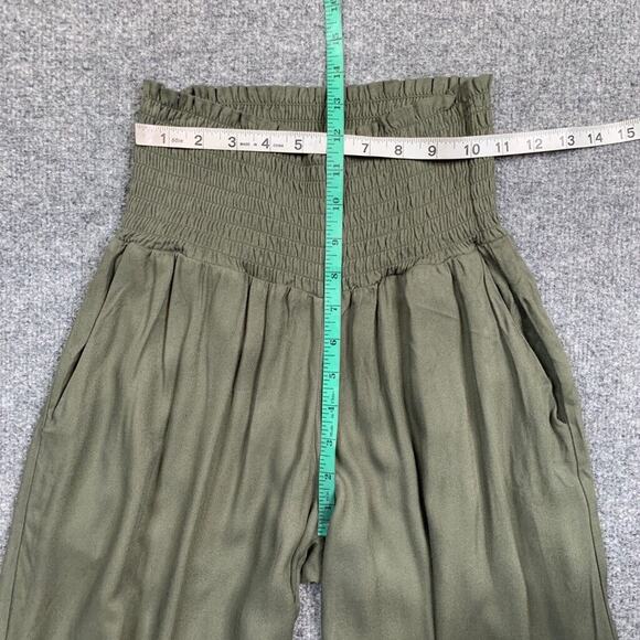 BB Dakota Pants Womens Extra Small Avocado Steve Madden Wide Leg Resort Trouser - Picture 7 of 13